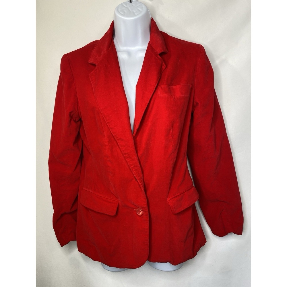T.G.I.F. Womens Vintage Velvet Blazer Jacket Size 11 Vampy Renaissance Festival